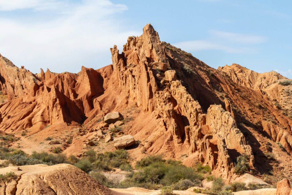 Fairytale canyon or Skazka Canyon near Issyk-Kul lake, Kyrgyzstan.