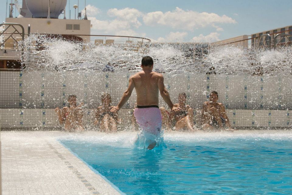 Pool and Spa on a cruise